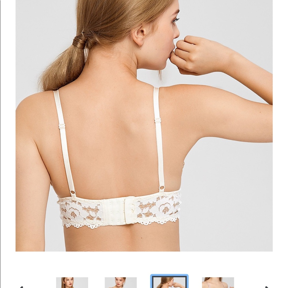🎉HP🎉MORI BAY Floral Lace Triangle Nursing Bra - Picture 2 of 8